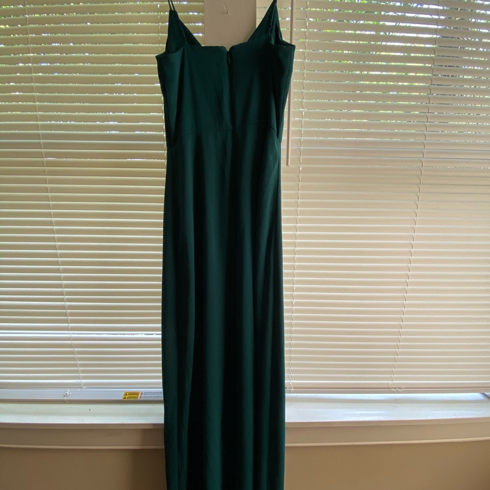 Express Green High Slit Maxi Dress (Size 0) - Picture 4 of 6